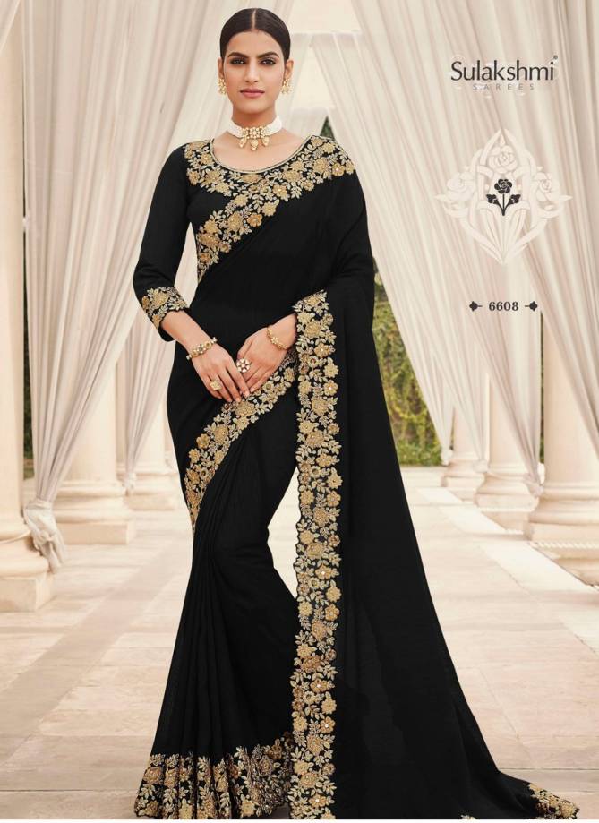 SULAKSHAMI MOHANA Latest Fancy Designer Georgette Embroidered Party Wear Traditional Look Stylish Fancy Saree Collection